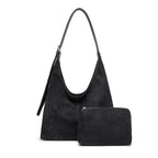 Suede Shoulder Bag with Inner Pocket - view 6