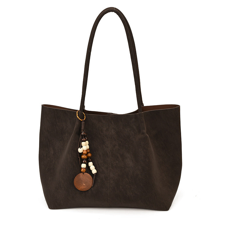 Women's PU Leather Tote Bag in black - product photo 8