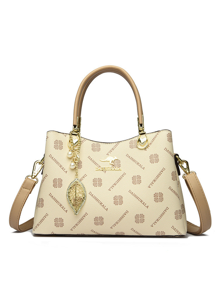 Women's Crossbody Bag in off-white with light brown - product photo 6