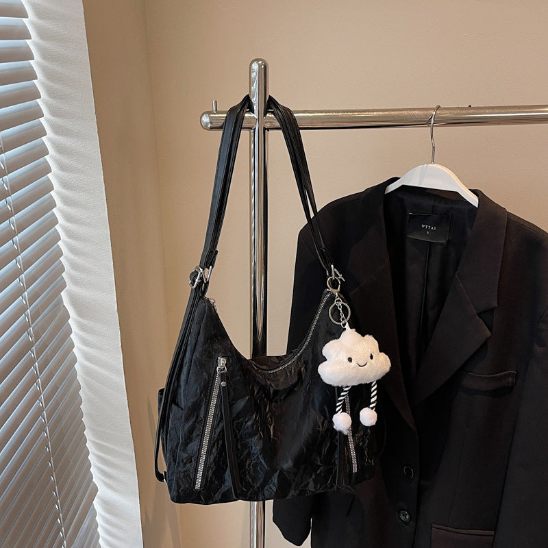 Women's Backpack in off-white with pendant - product photo 9