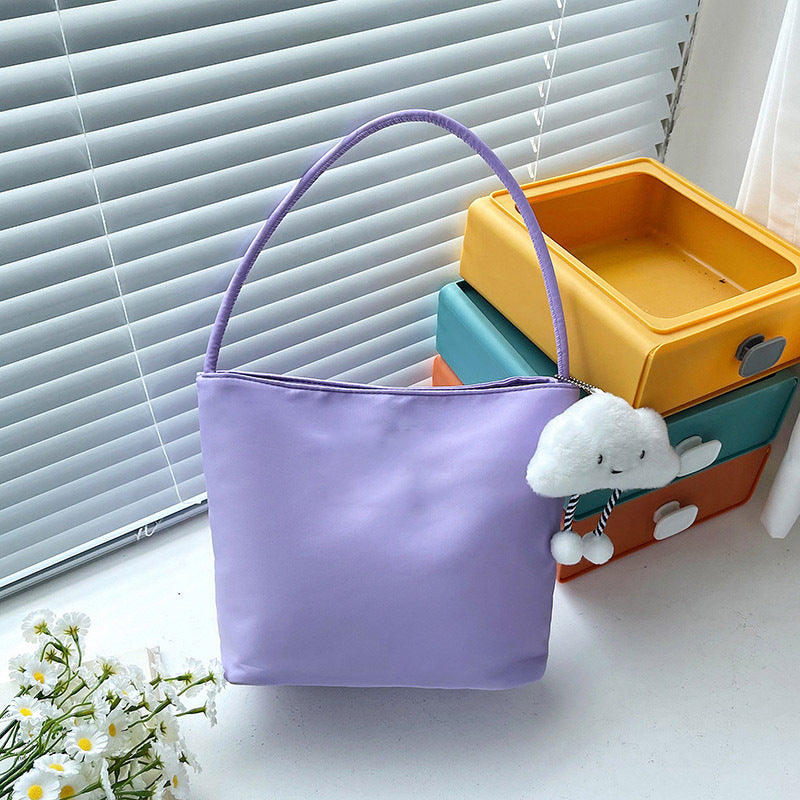 Women's Nylon Bucket Bag in pink - product photo 9