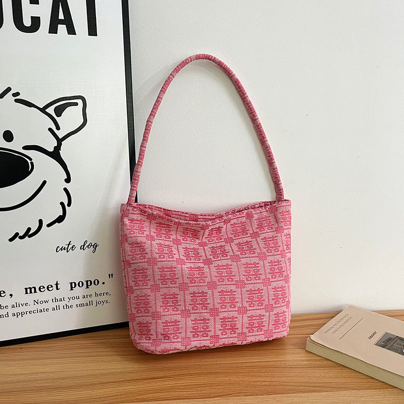 Women's Nylon Bucket Bag in pink - product photo 24