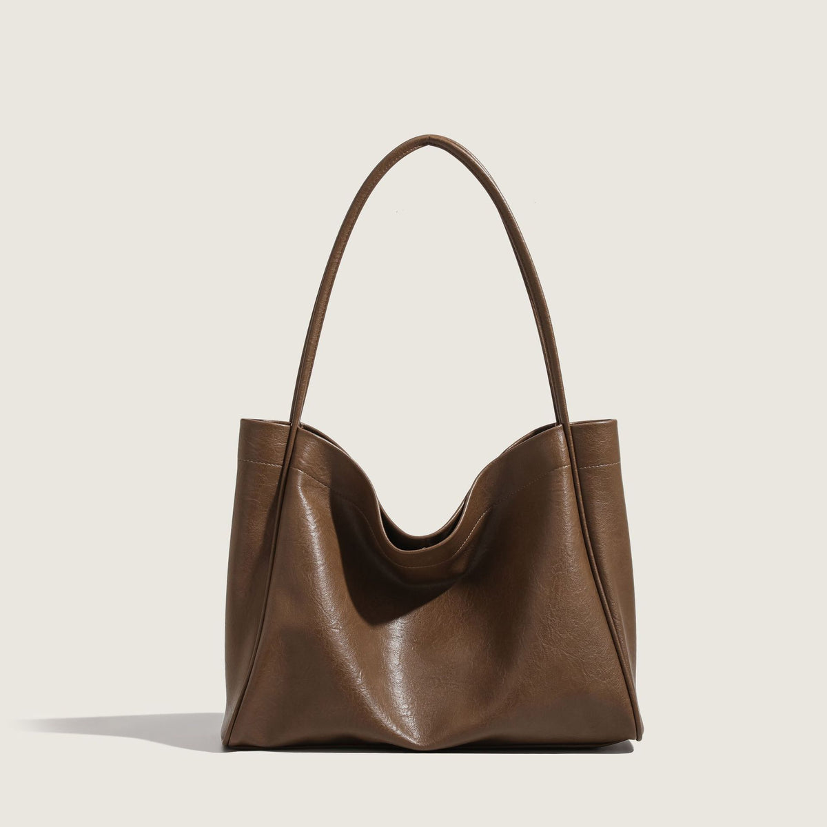 Women's Leather Tote Bag in black mother-in-law bag - product photo 8