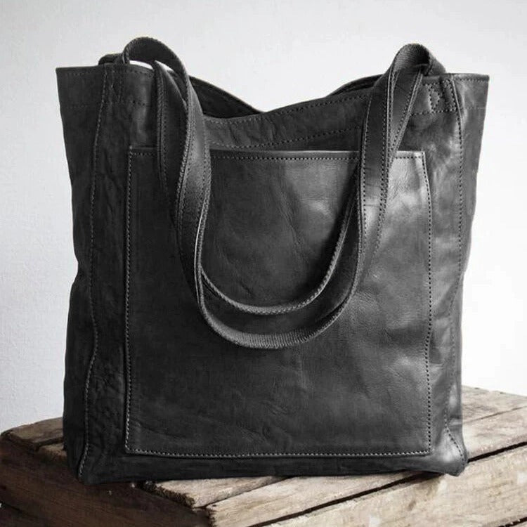 Women's Leather Bag in light brown - product photo 4