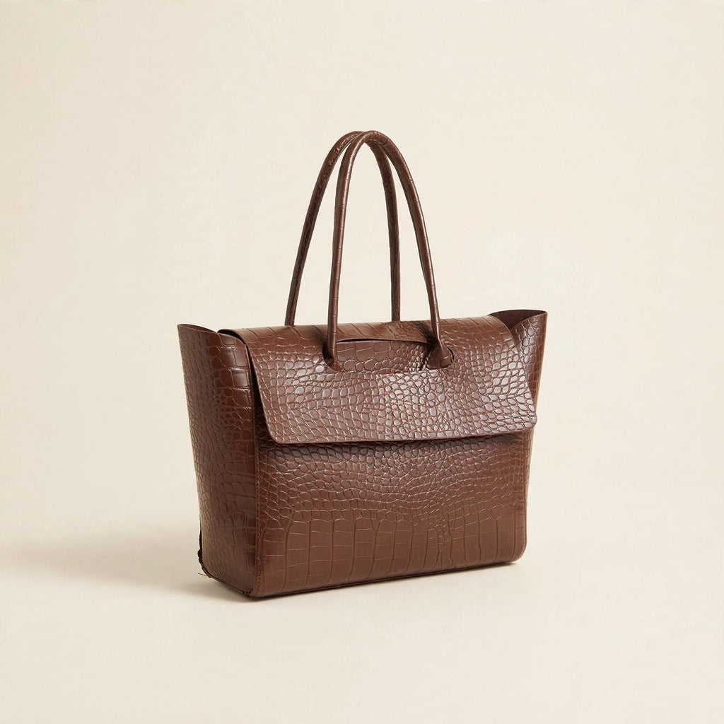 Crocodile Pattern Large-Capacity Tote Bag - view 13