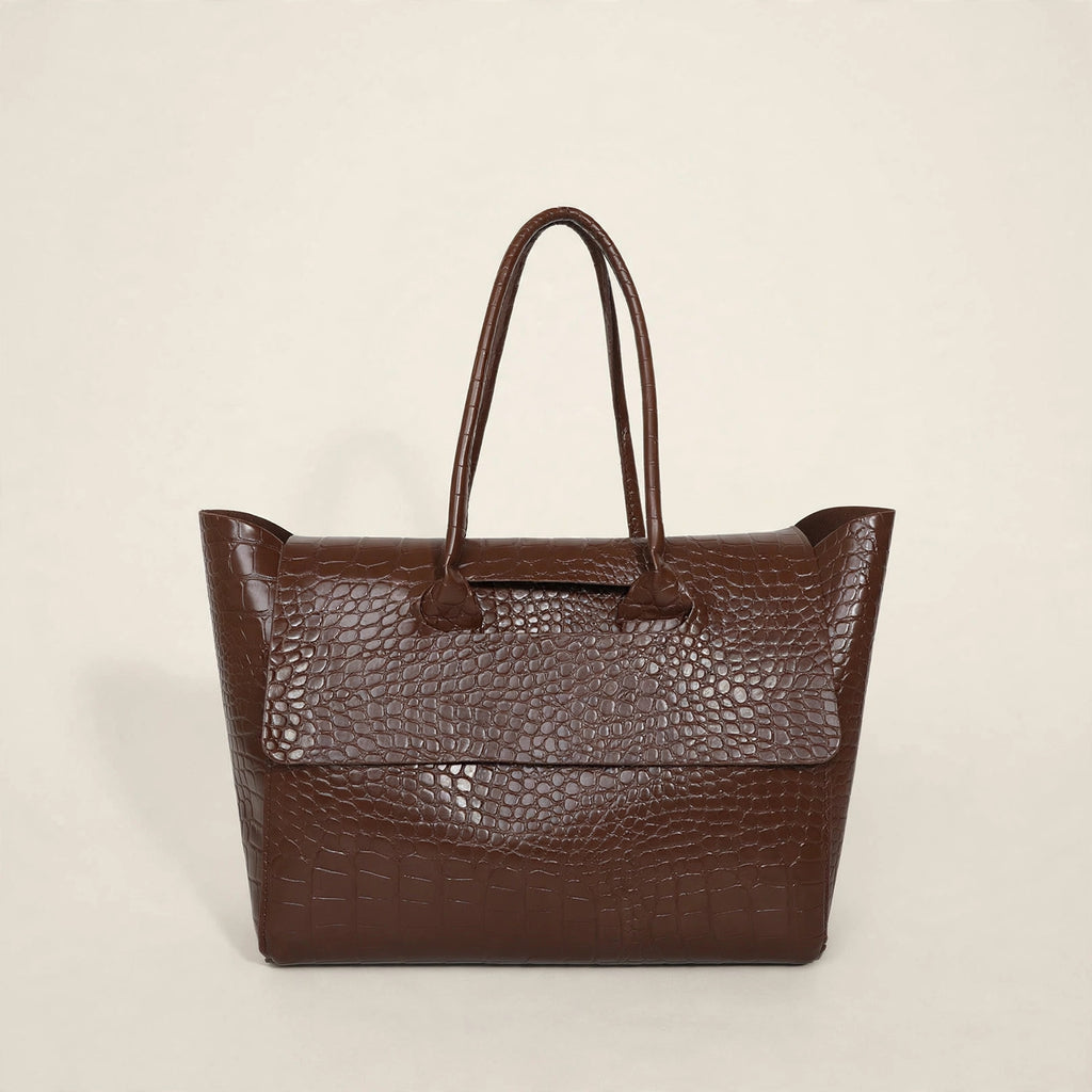 Crocodile Pattern Large-Capacity Tote Bag - view 18