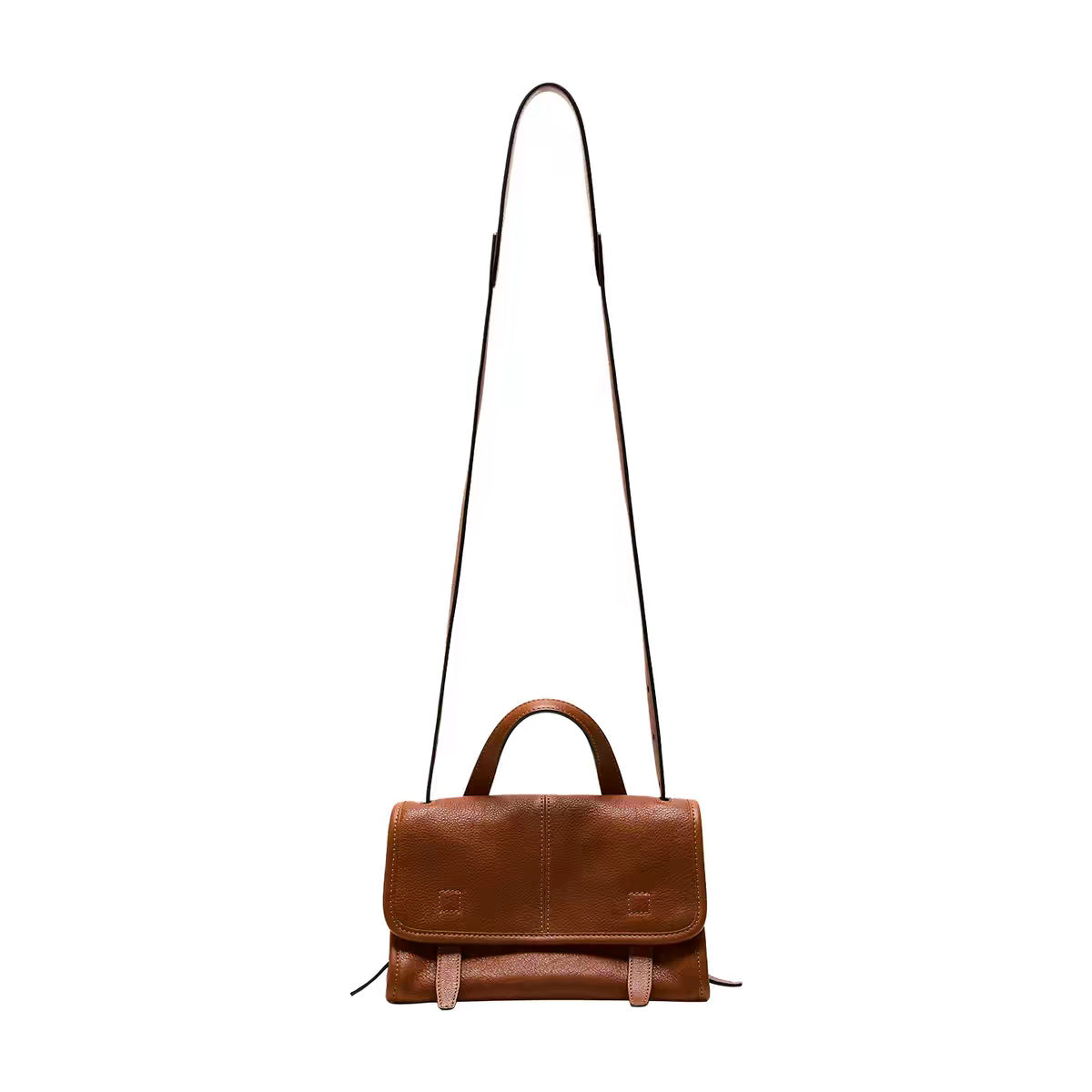 Women's Genuine Leather Crossbody Bag in elephant gray mini - product photo 9