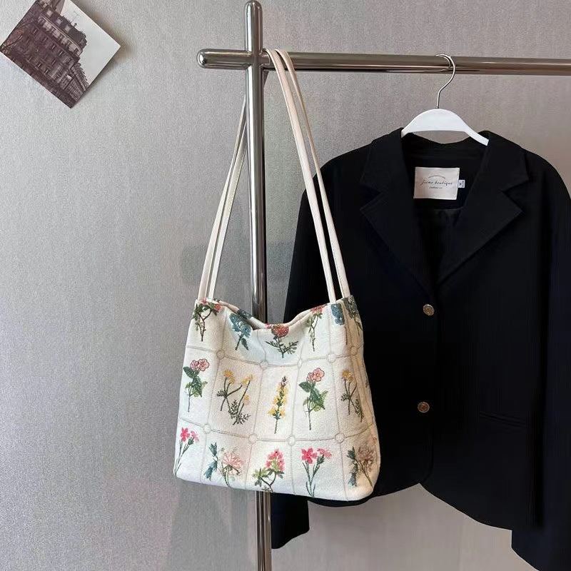 Women's Canvas Shoulder Bag in black - product photo 2