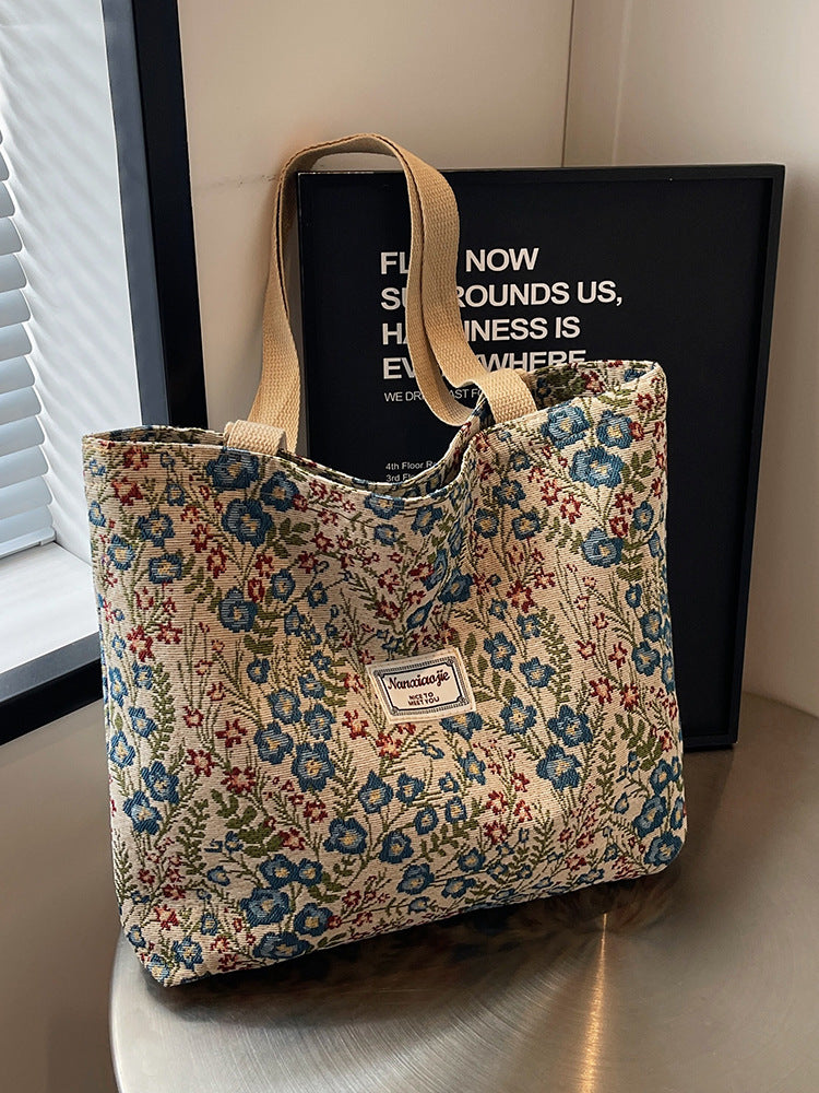 Women's Canvas Tote Bag in large blue - product photo 3