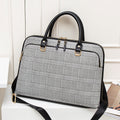 Women's Bag in black and white grid - product photo 5