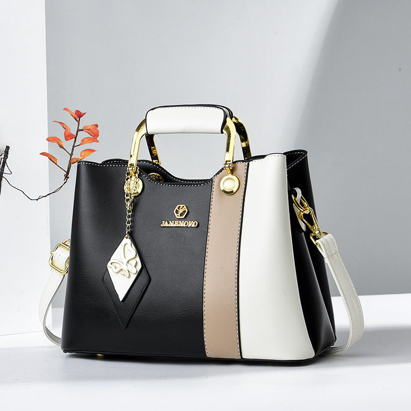 Women's Bucket Bag in white with blue - product photo 9