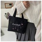 Women's Canvas Shoulder Bag in white no pendant - product photo 4