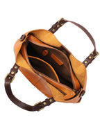 Women's Genuine Leather Tote Bag in black - product photo 3