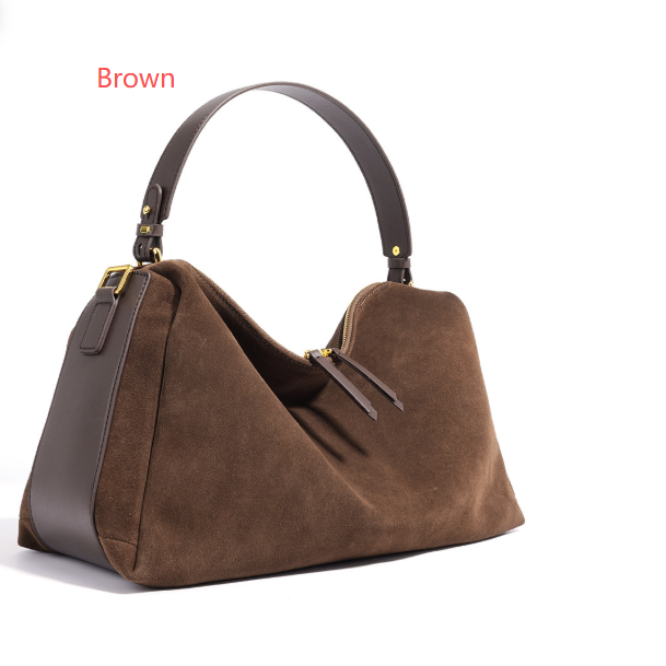 Women's Cowhide Handbag in brown - product photo 6