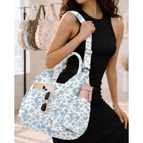 Women's Corduroy Crossbody Bag in off-white - product photo 1