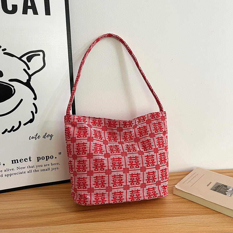 Women's Nylon Bucket Bag in pink - product photo 25