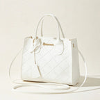 Embroidered Quilted Plaid Handbag - view 15
