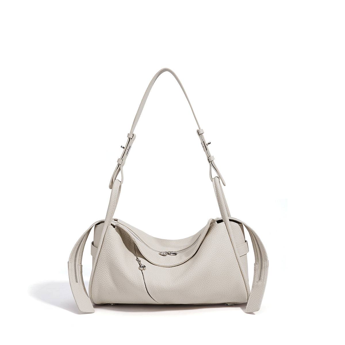 Women's Genuine Leather Crossbody Bag in black - product photo 7