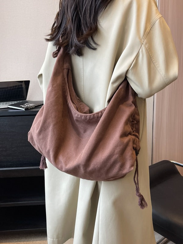 Women's Canvas Crossbody Bag in black - product photo 1