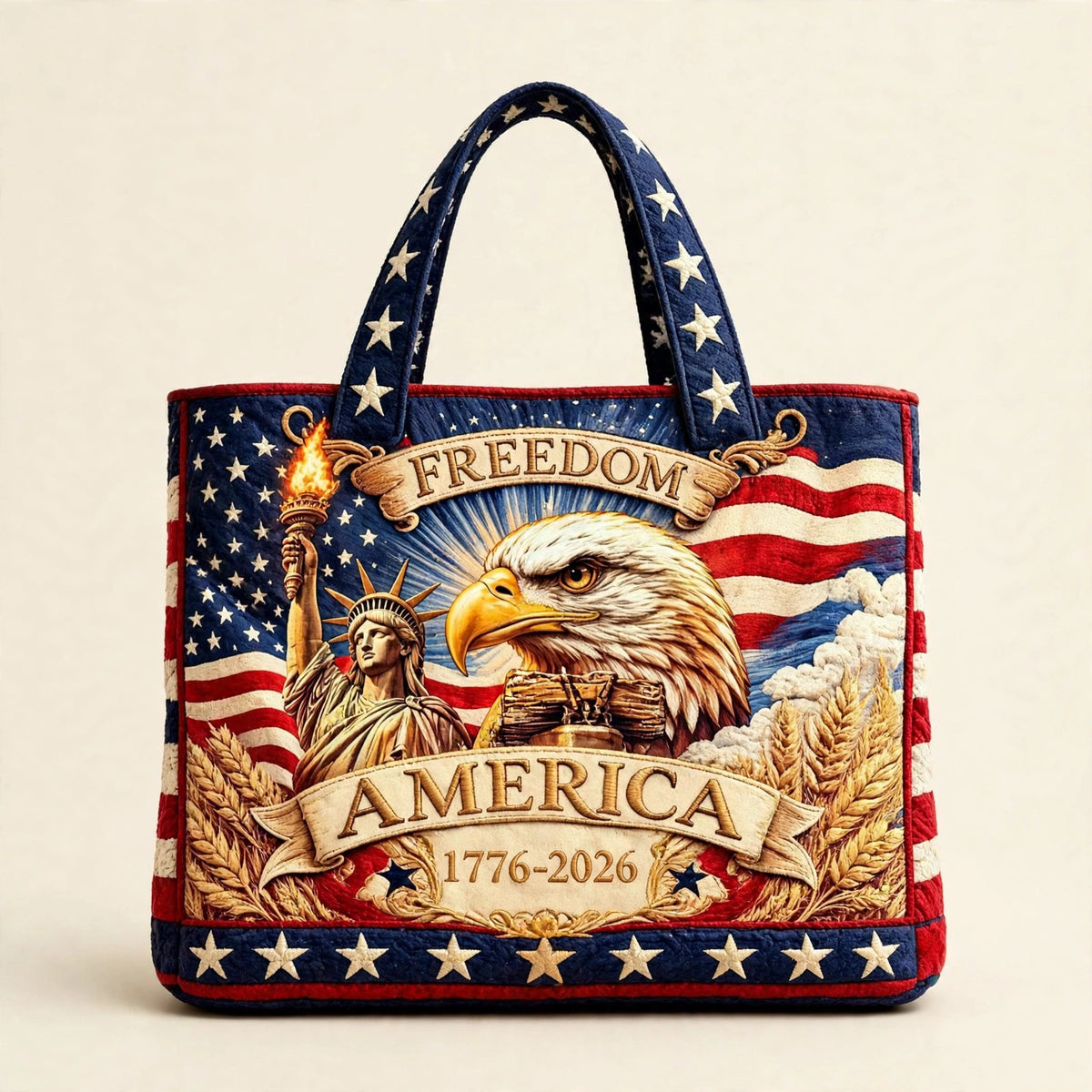 Digital Print Quilted Tote Bag - view 76