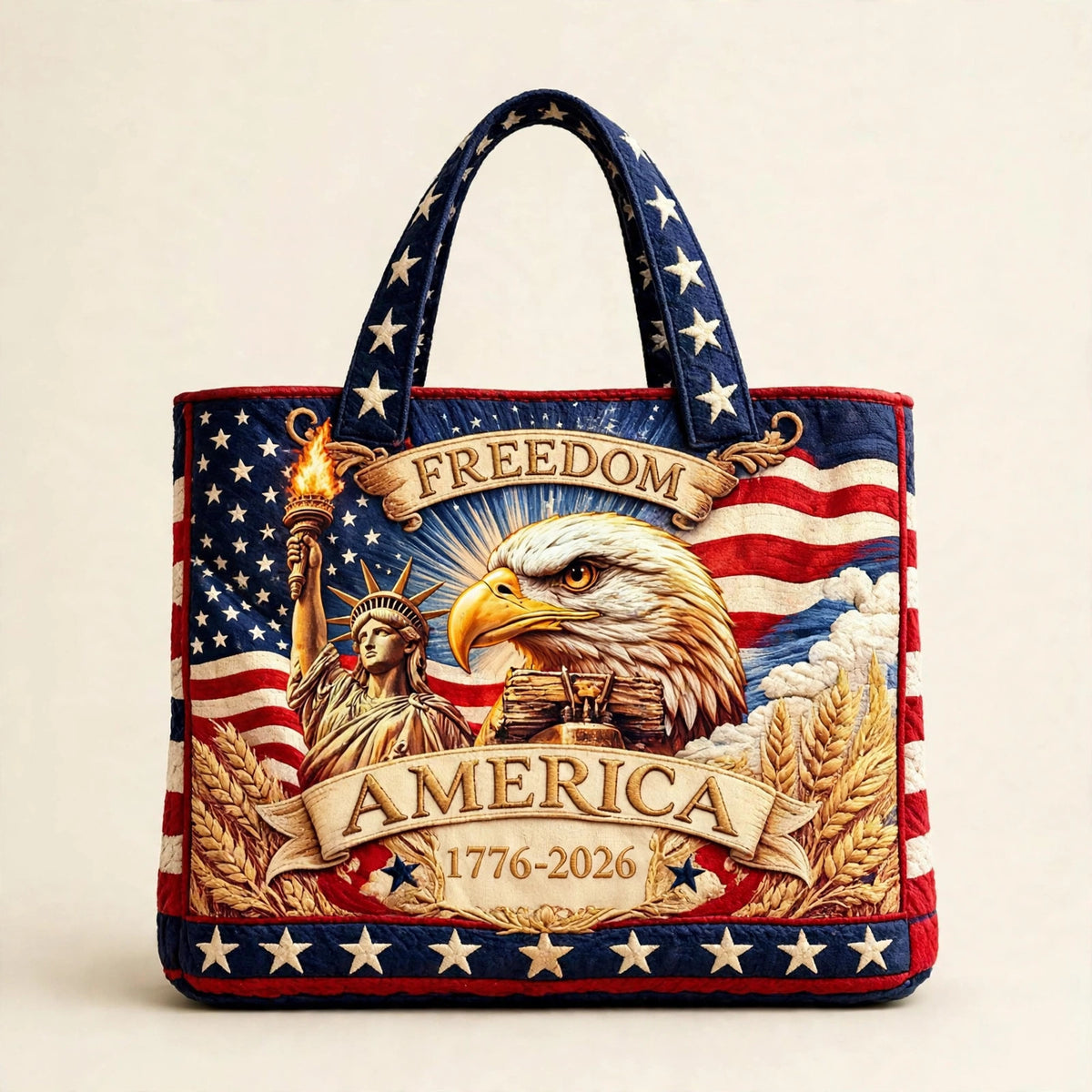 Digital Print Quilted Tote Bag - view 72