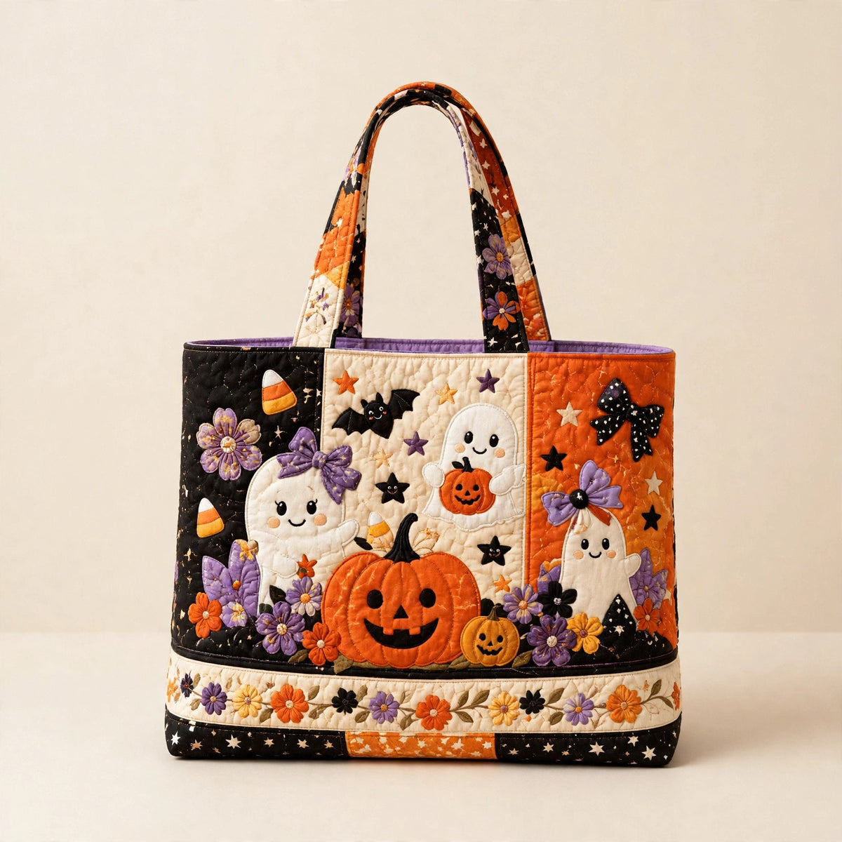 Digital Print Quilted Tote Bag - view 100