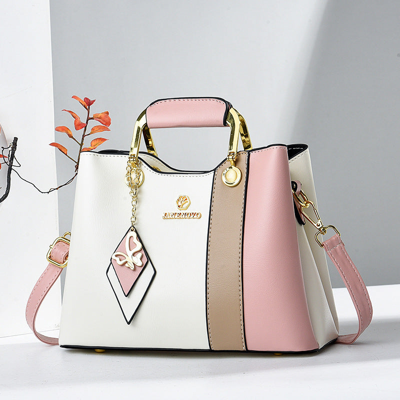 Women's Bucket Bag in white with blue - product photo 12