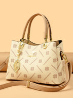 Women's Crossbody Bag in off-white with light brown - product photo 5