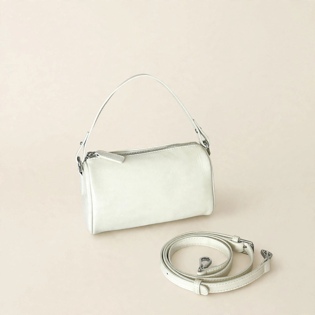 Genuine Leather Crossbody Bag with Adjustable Strap - view 27