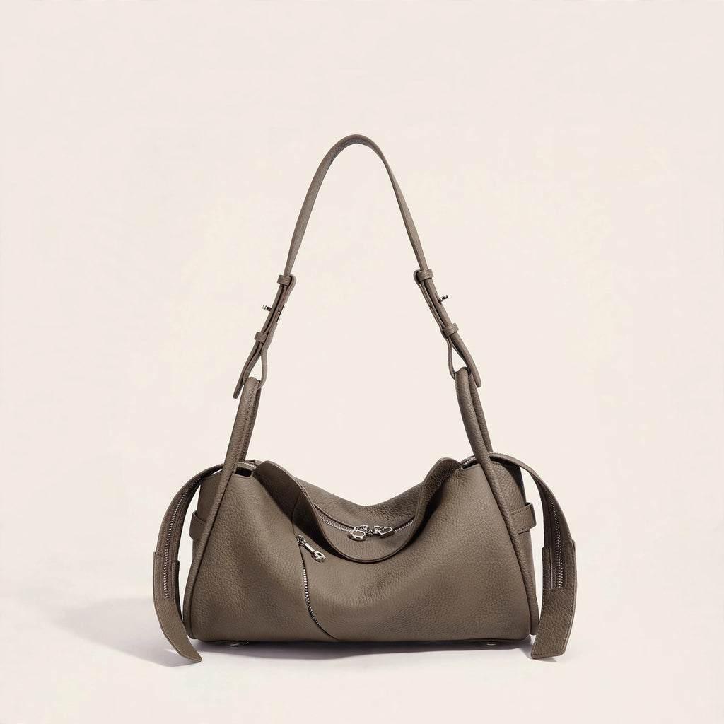 Genuine Leather Crossbody Pillow Bag - view 17
