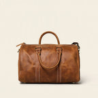 Genuine Leather Retro Satchel Crossbody Bag - view 9
