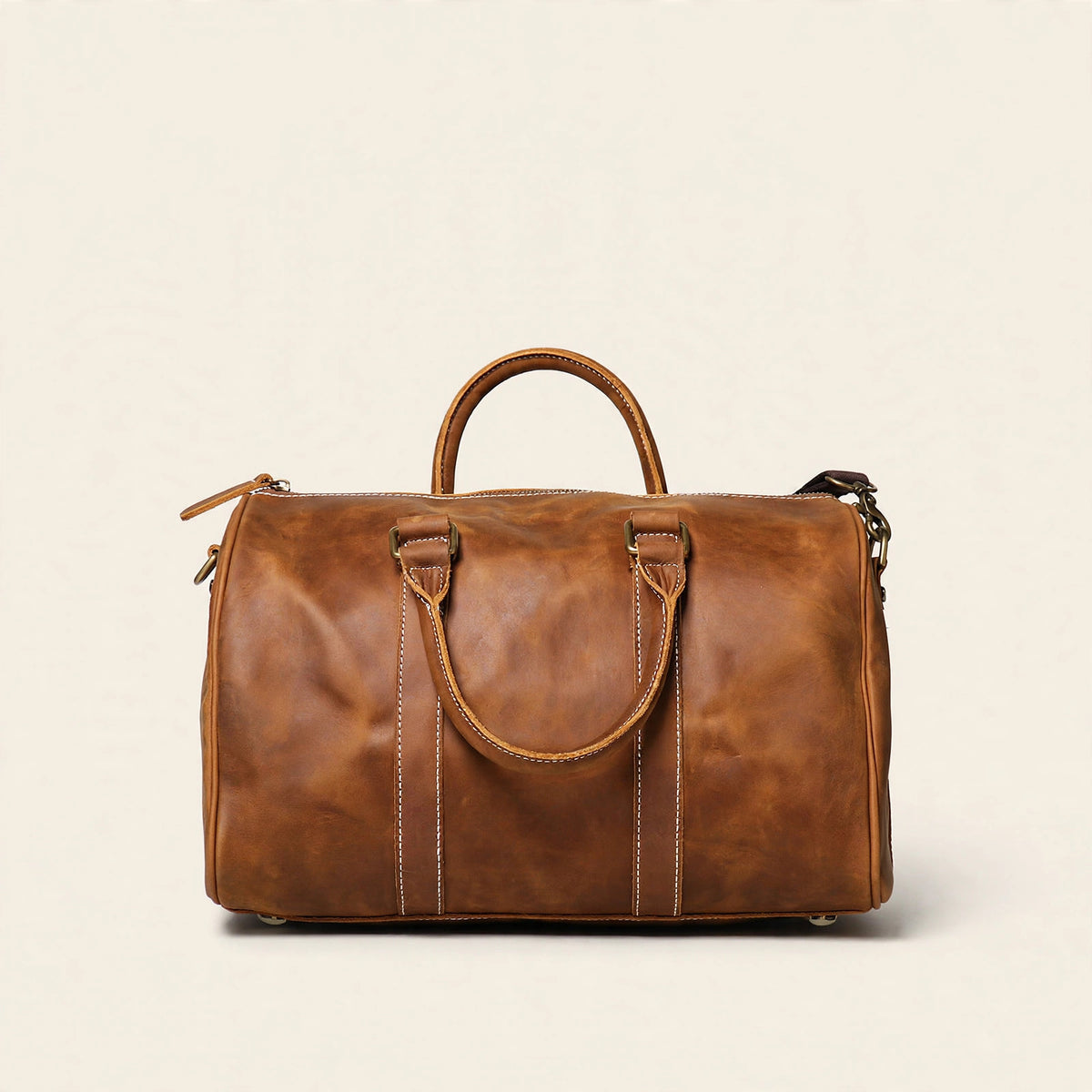 Genuine Leather Retro Satchel Crossbody Bag - view 9