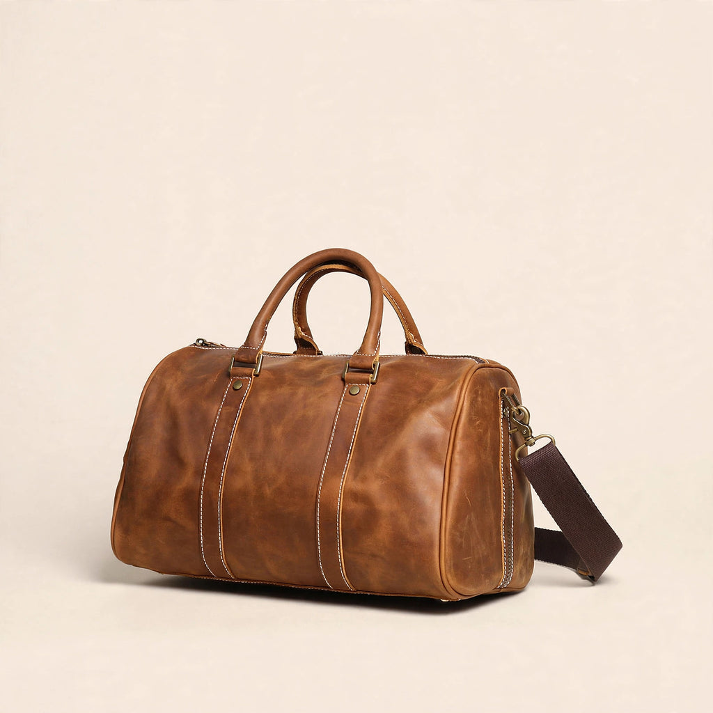 Genuine Leather Retro Satchel Crossbody Bag - view 11