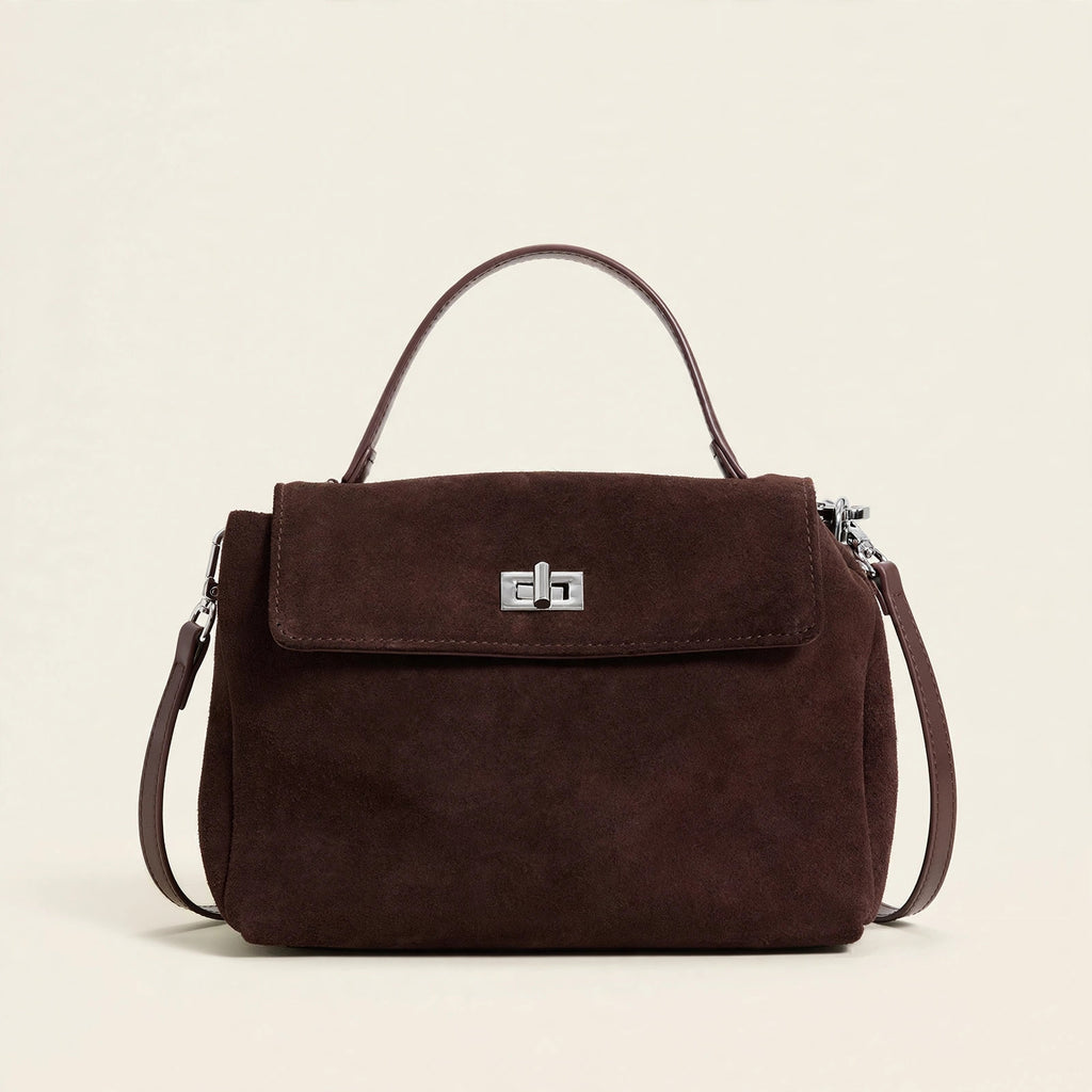 Genuine Leather Suede Crossbody Handbag - view 12