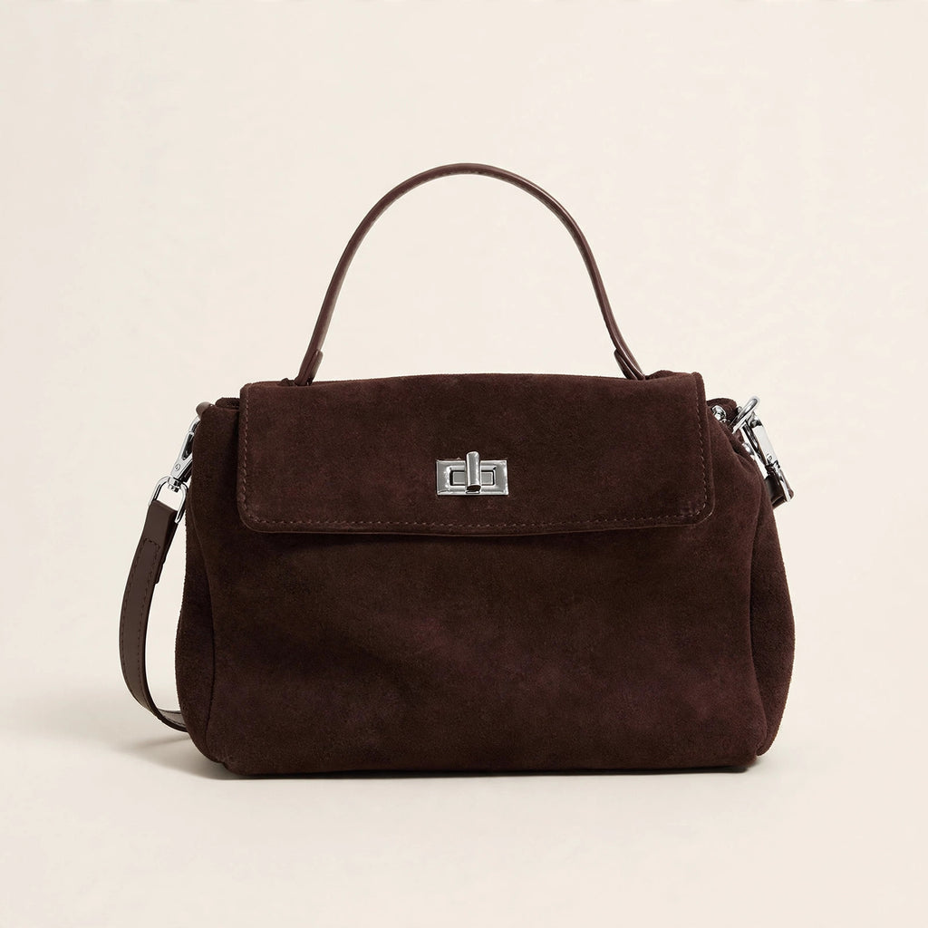 Genuine Leather Suede Crossbody Handbag - view 13