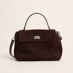 Genuine Leather Suede Crossbody Handbag - view 13