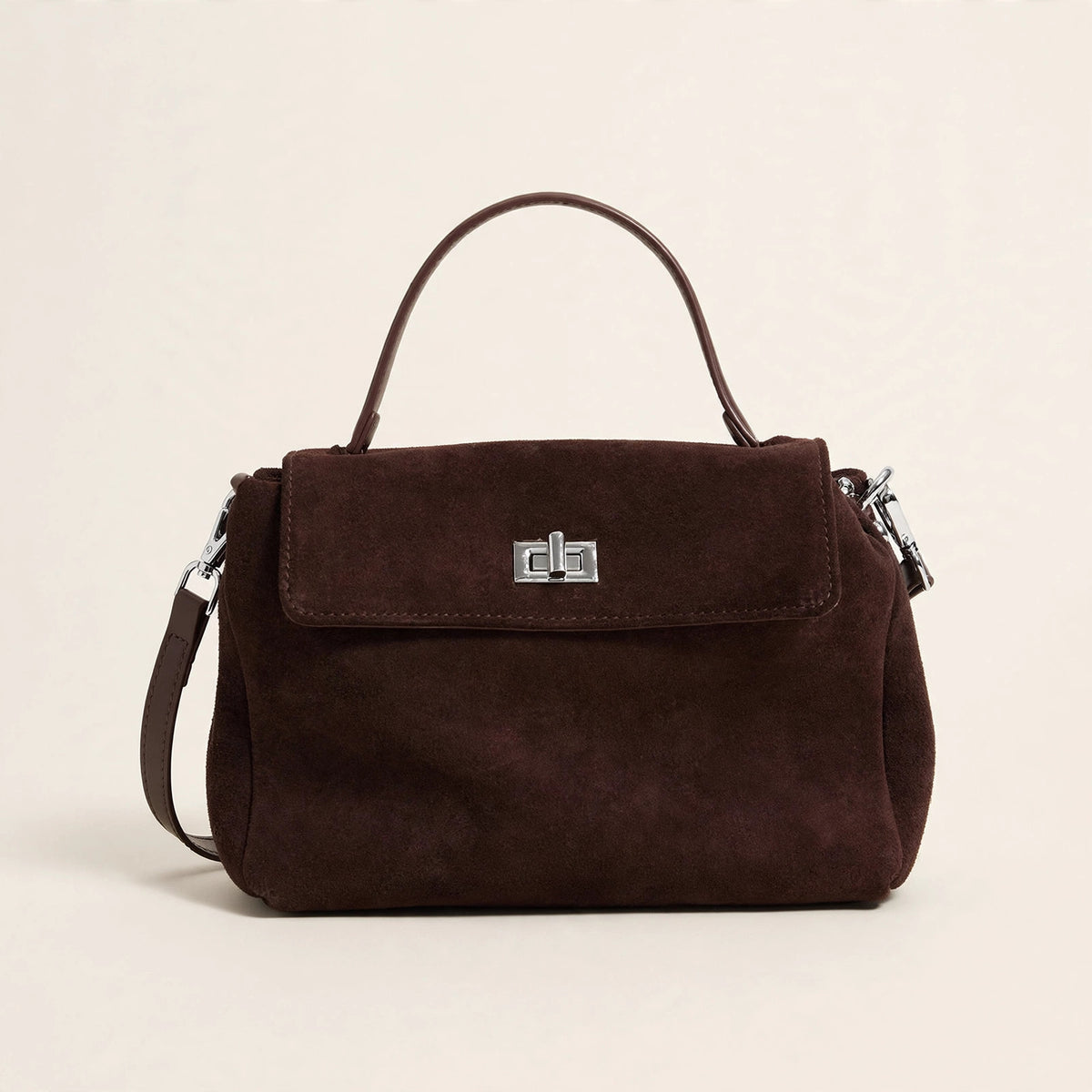Genuine Leather Suede Crossbody Handbag - view 13