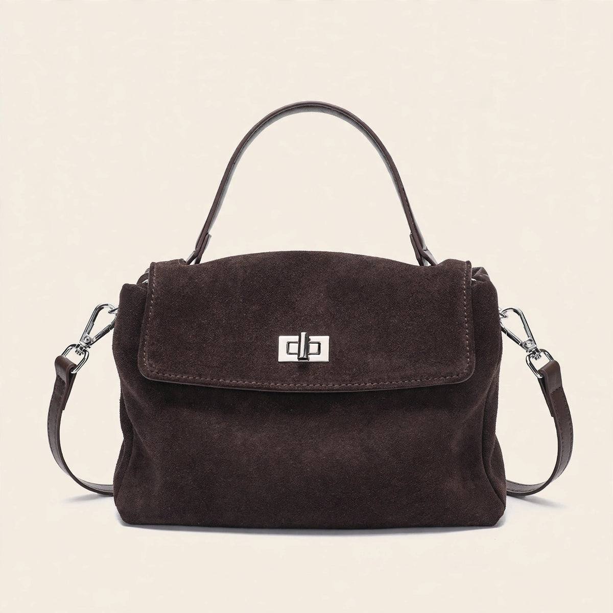 Genuine Leather Suede Crossbody Handbag - view 16