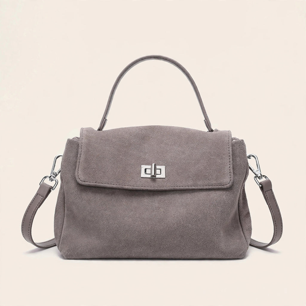 Genuine Leather Suede Crossbody Handbag - view 17