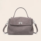 Genuine Leather Suede Crossbody Handbag - view 17