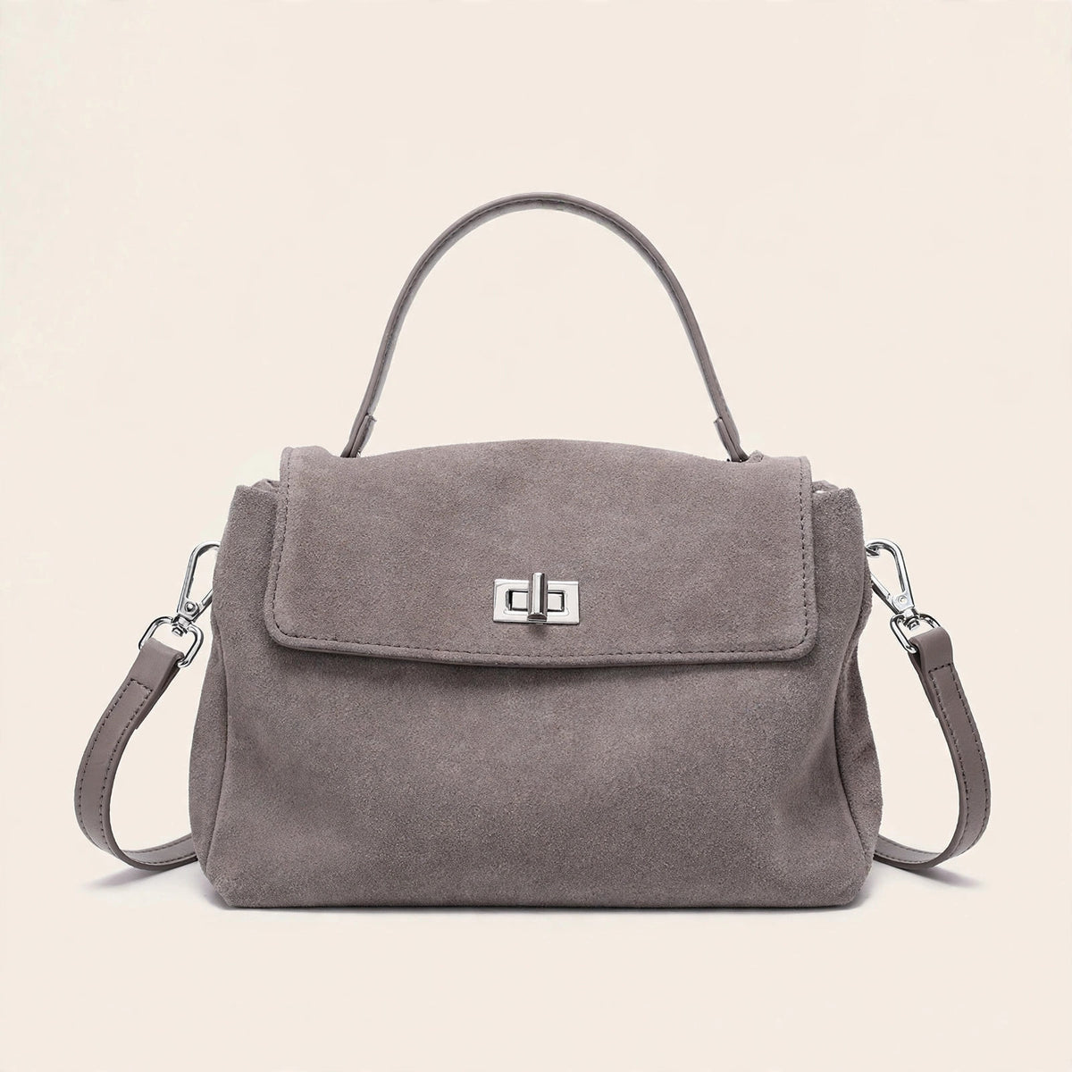 Genuine Leather Suede Crossbody Handbag - view 17