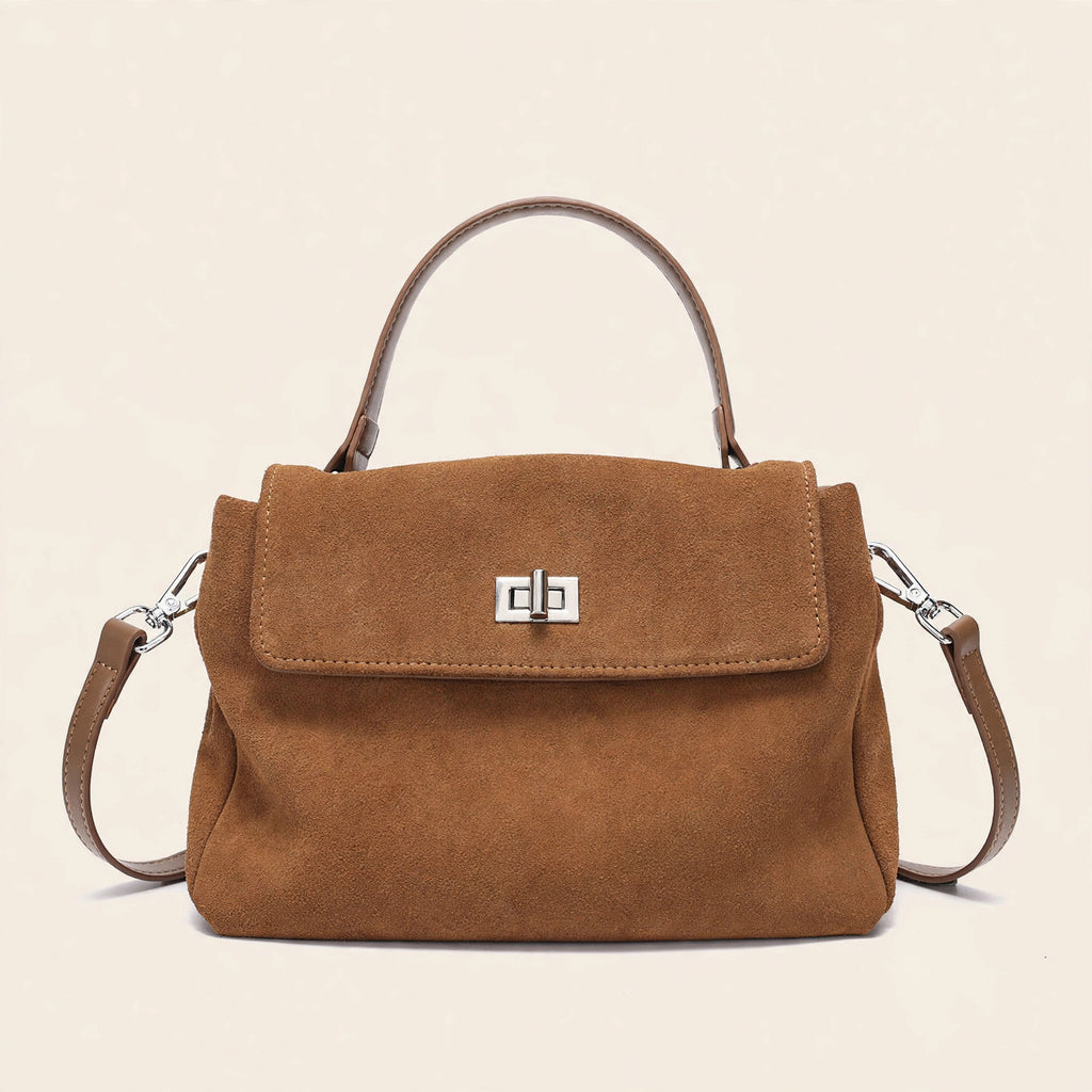 Genuine Leather Suede Crossbody Handbag - view 18