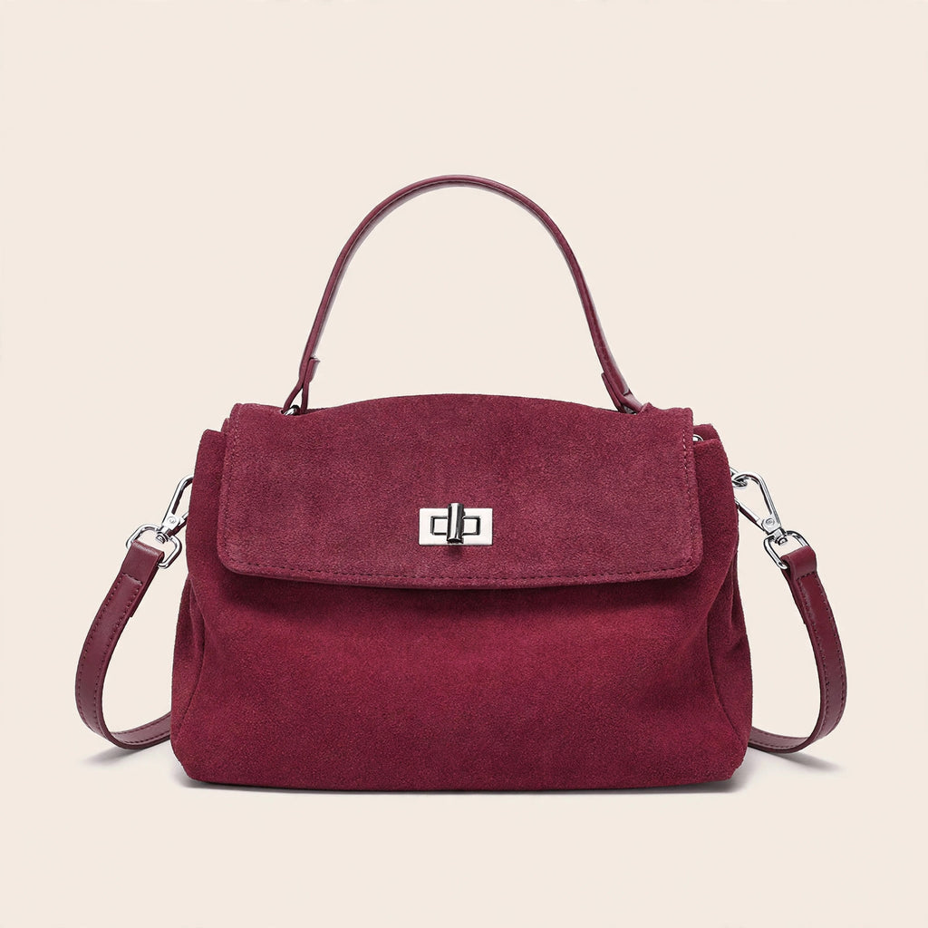 Genuine Leather Suede Crossbody Handbag - view 19