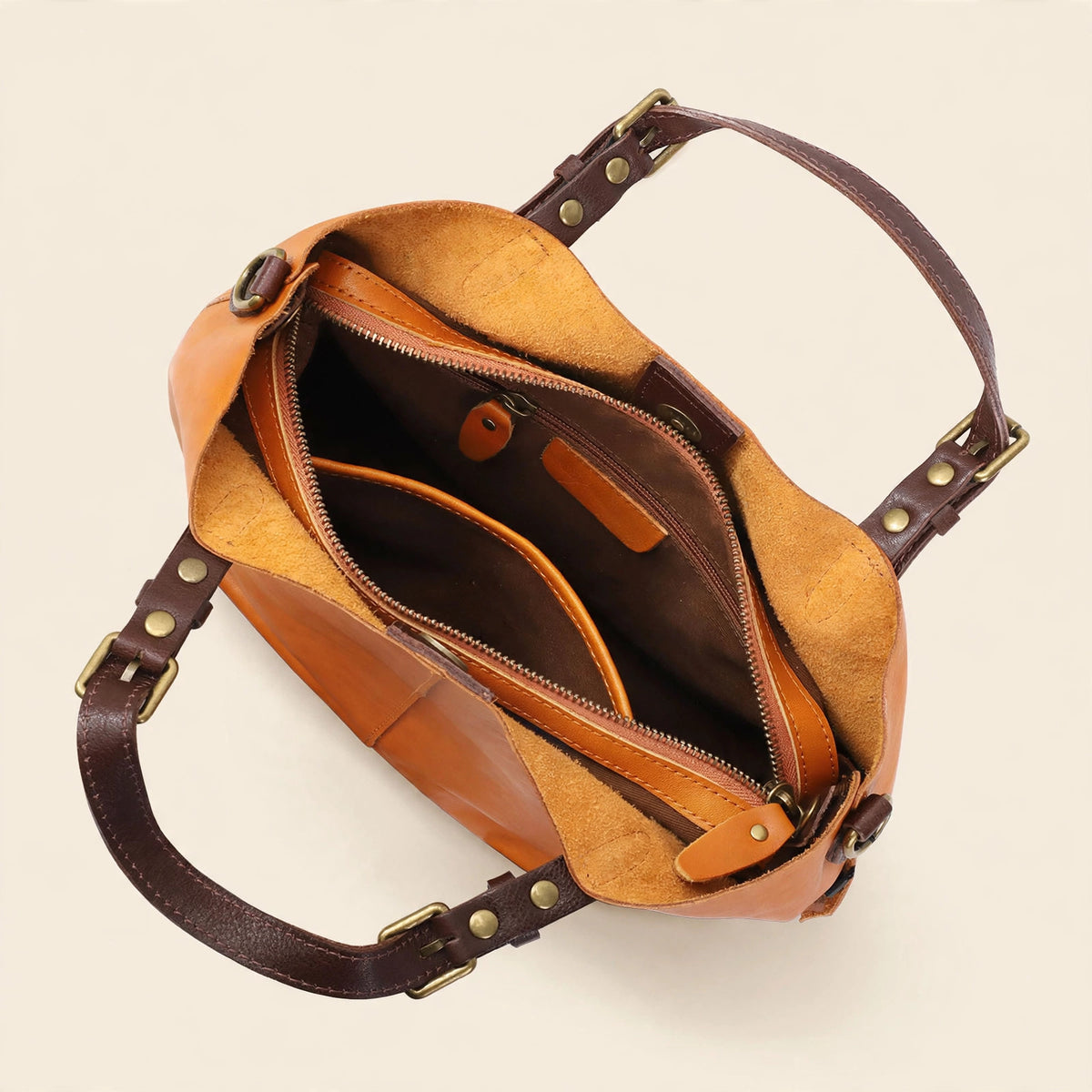 Genuine Leather Tote Shoulder Bag - view 12