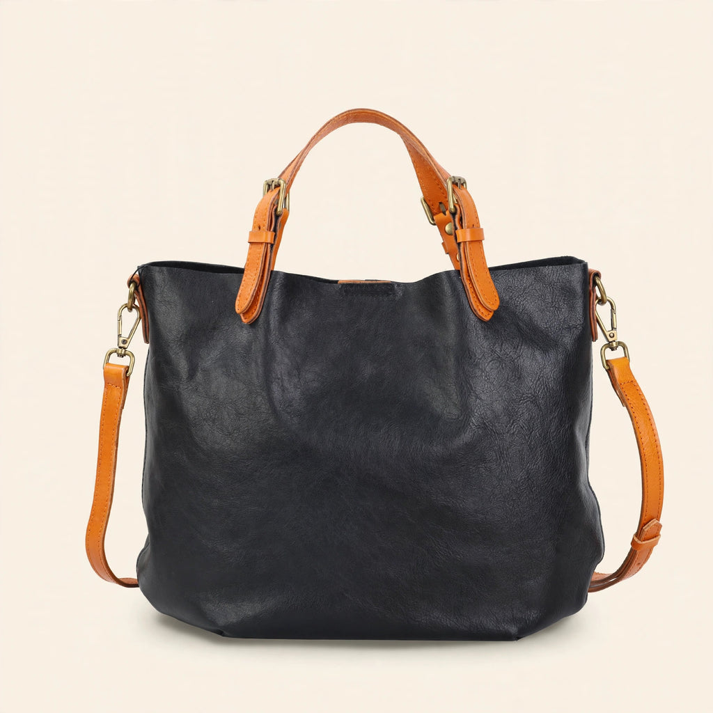Genuine Leather Tote Shoulder Bag - view 14