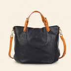 Genuine Leather Tote Shoulder Bag - view 14