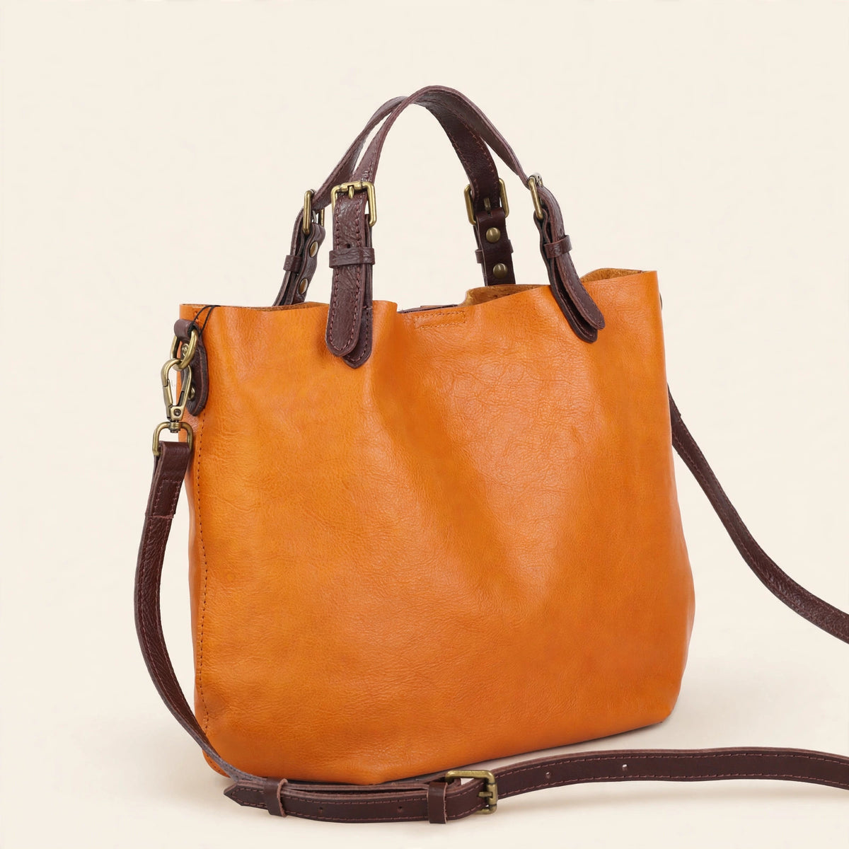 Genuine Leather Tote Shoulder Bag - view 10