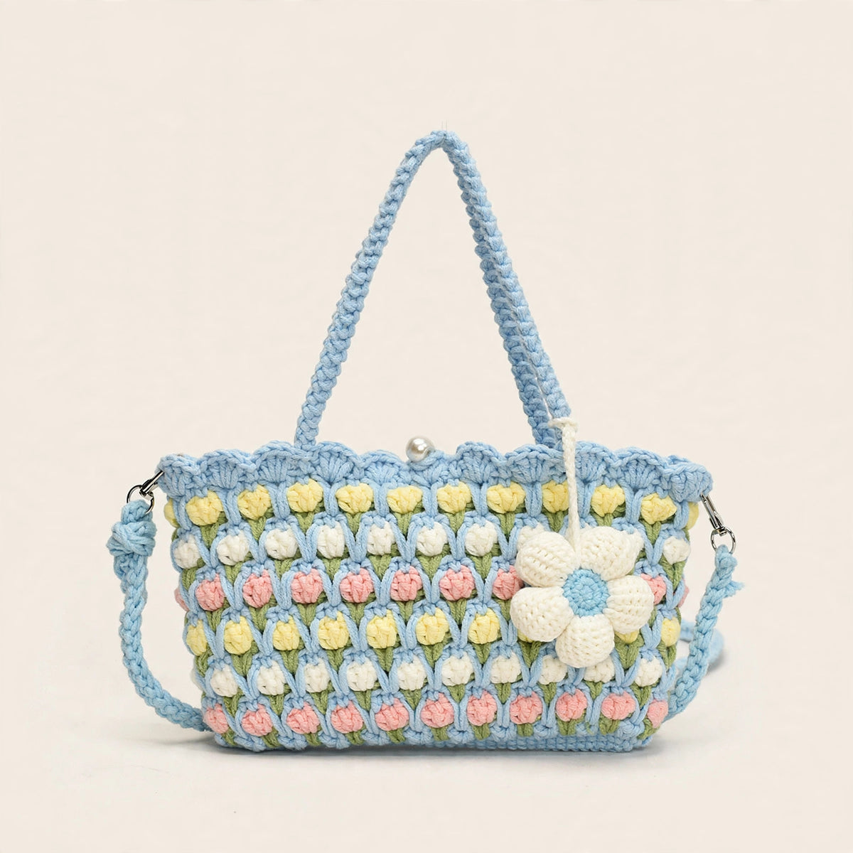 Hand-Crocheted Tulip Shoulder Bag - view 21