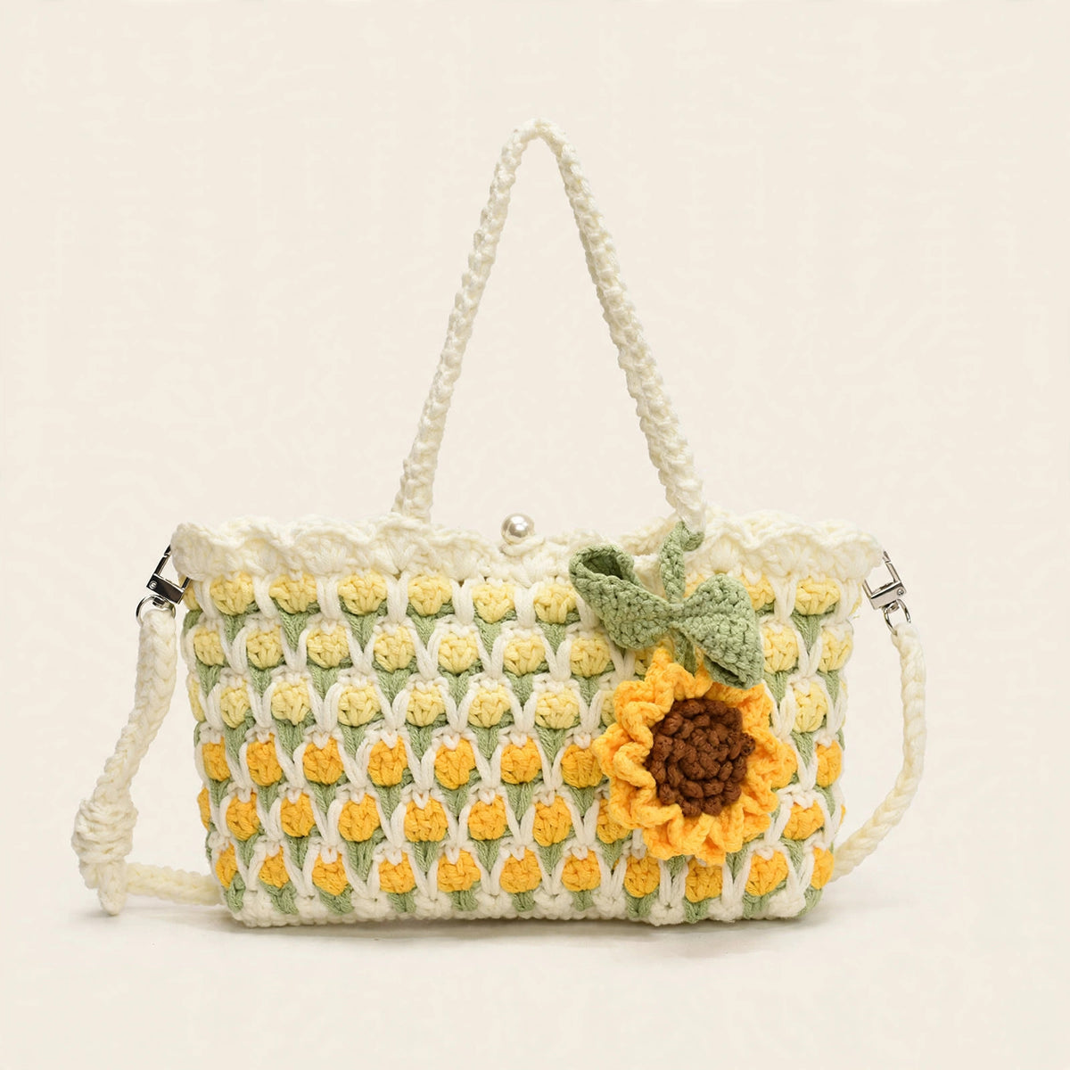 Hand-Crocheted Tulip Shoulder Bag - view 22