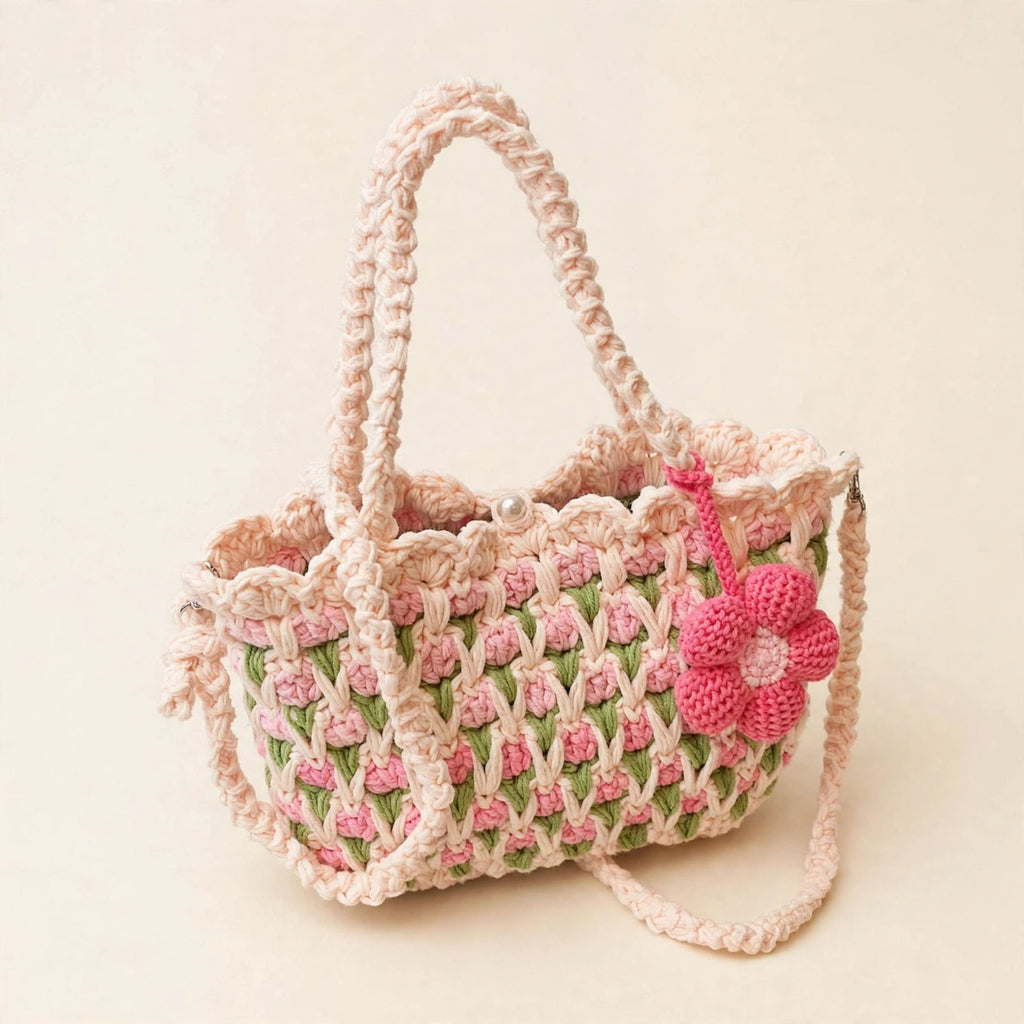 Hand-Crocheted Tulip Shoulder Bag - view 14